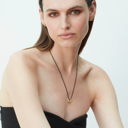 Amara Cord Necklace Silver